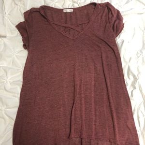 Cute red/burgundy flowy top